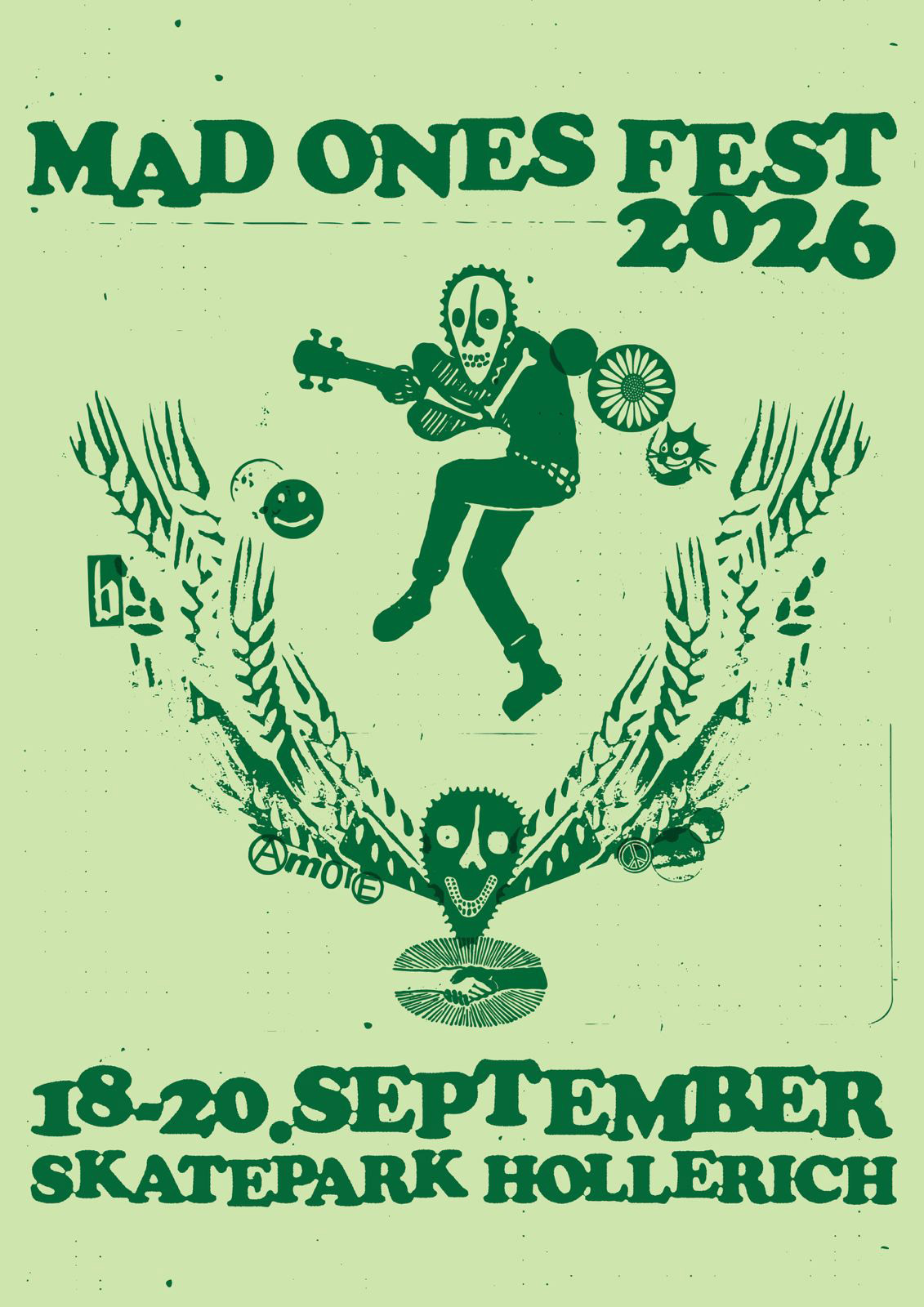 Poster for MAD ONES FEST Vol. 3 2026 featuring dates 18–20 September and venue Schluechthaus Hollerich