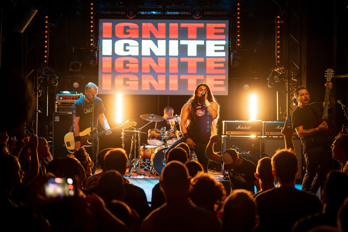 Ignite live at Rotondes in Luxembourg during a high-energy punk rock show